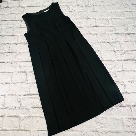 CAbi Dress Womans 2 Black Car Wash Flapper Crepe Sleeveless Lined Knee Length - Picture 1 of 8